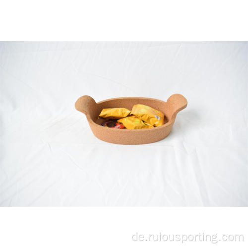 Umweltfreundliche Kork -Lagerschale für die Organisation von Küche